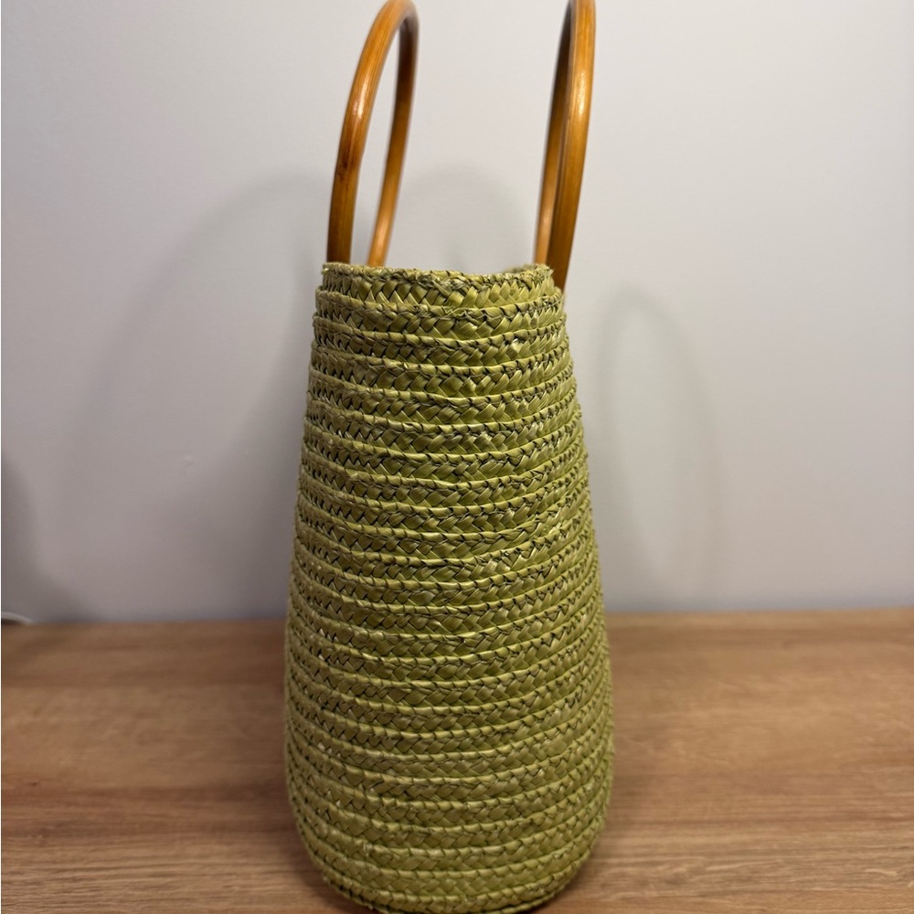 Sunbay straw purse with wooden handle - Picture 5 of 5